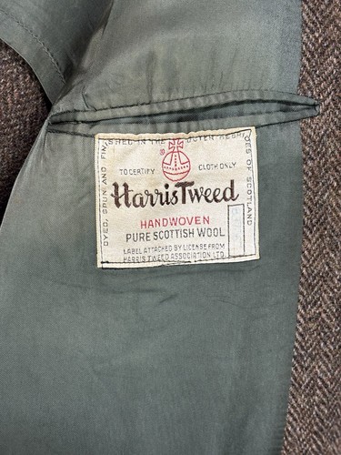 Vintage Boyds 100% Scottish Wool Harris Tweed Blazer Size 46L Herringbone READ - Picture 18 of 23