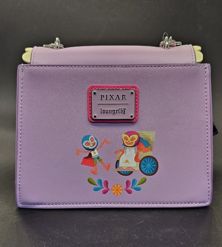 NWTs Loungefly Disney Pixar Coco Ofrenda Handbag Crossbody Purse All Over Print! - Picture 8 of 12