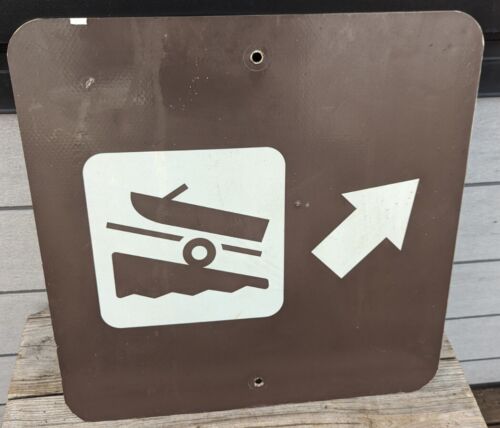 Boat Launch Ramp Sign Arrow Thick Aluminum 18" X 18" Large - 第 1/13 張圖片
