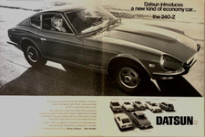 Datsun 240-z Ad - Vintage 1970 - Original Magazine Pages Framed - Free Ship.