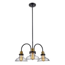 Jackson 3-Light Rubbed Oil Bronze Pendant by Bel Air Lighting