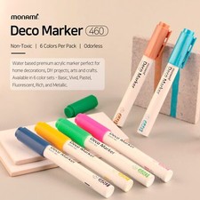 6PCS Deco Paint Marker Set 2MM Bullet Tip Acrylic Water-Based DIY Craft