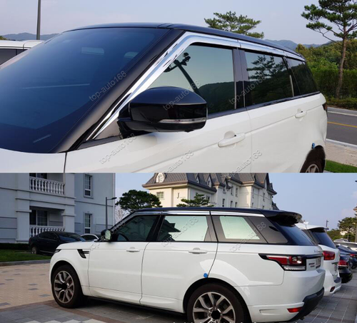 Chrome Window Visor Vent Shades Sun Rain Guard For Range Rover Sport 2014-2020 - Picture 6 of 9