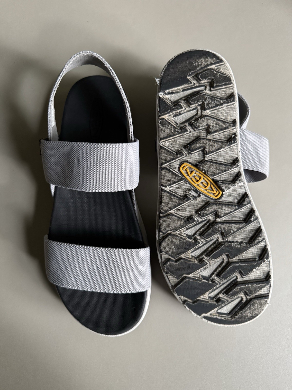 Keen Elle sandalo con cinturino posteriore donna 8 grigio elastico nero suola gomma scarpe acqua