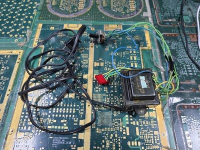 Mattel Electronics Intellivision Power Plug & Button-Good-Tested-Cut/Tape Wire