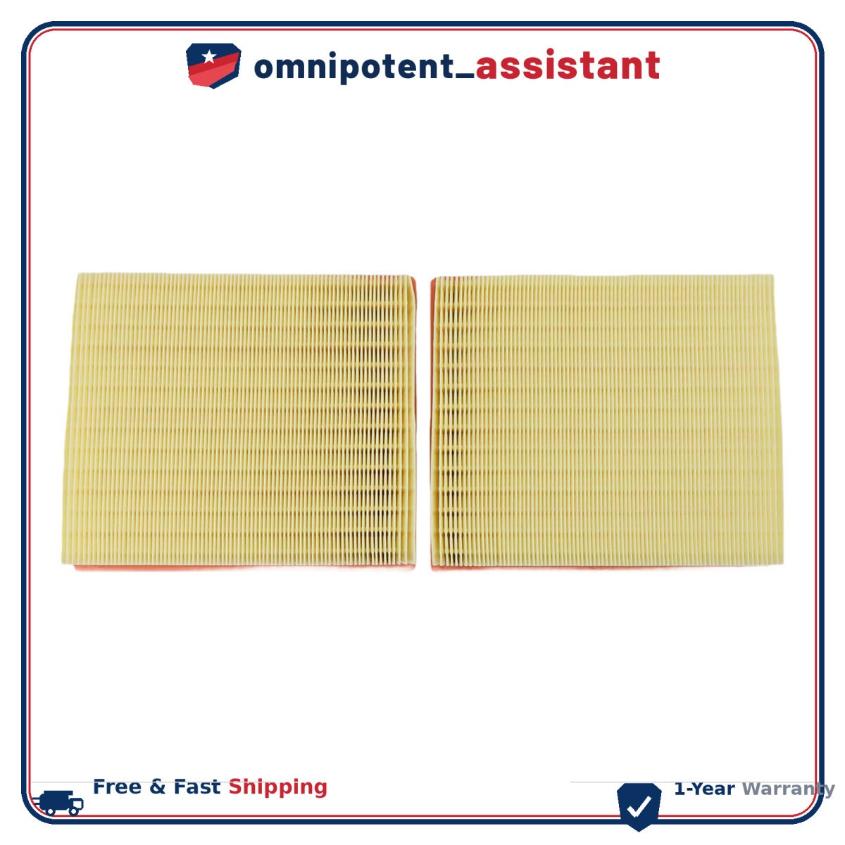 For 2003 2004-2009 Bentley Arnage 6.8L New Air Filter x2 PF57594PA