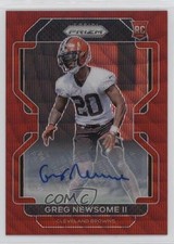 2021 Panini Prizm Rookie Red Wave 102/149 Greg Newsome II #376 Auto 1u6