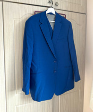 Moss Esq. Blue 3-Piece Suit Regular Fit blazer 50R waist coat 48R trousers 42S