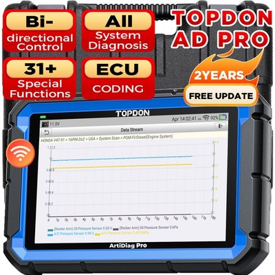 TOPDON ArtiDiag PRO V1.0 Bidirectional Scanner Full System Diagnostic ECU Coding