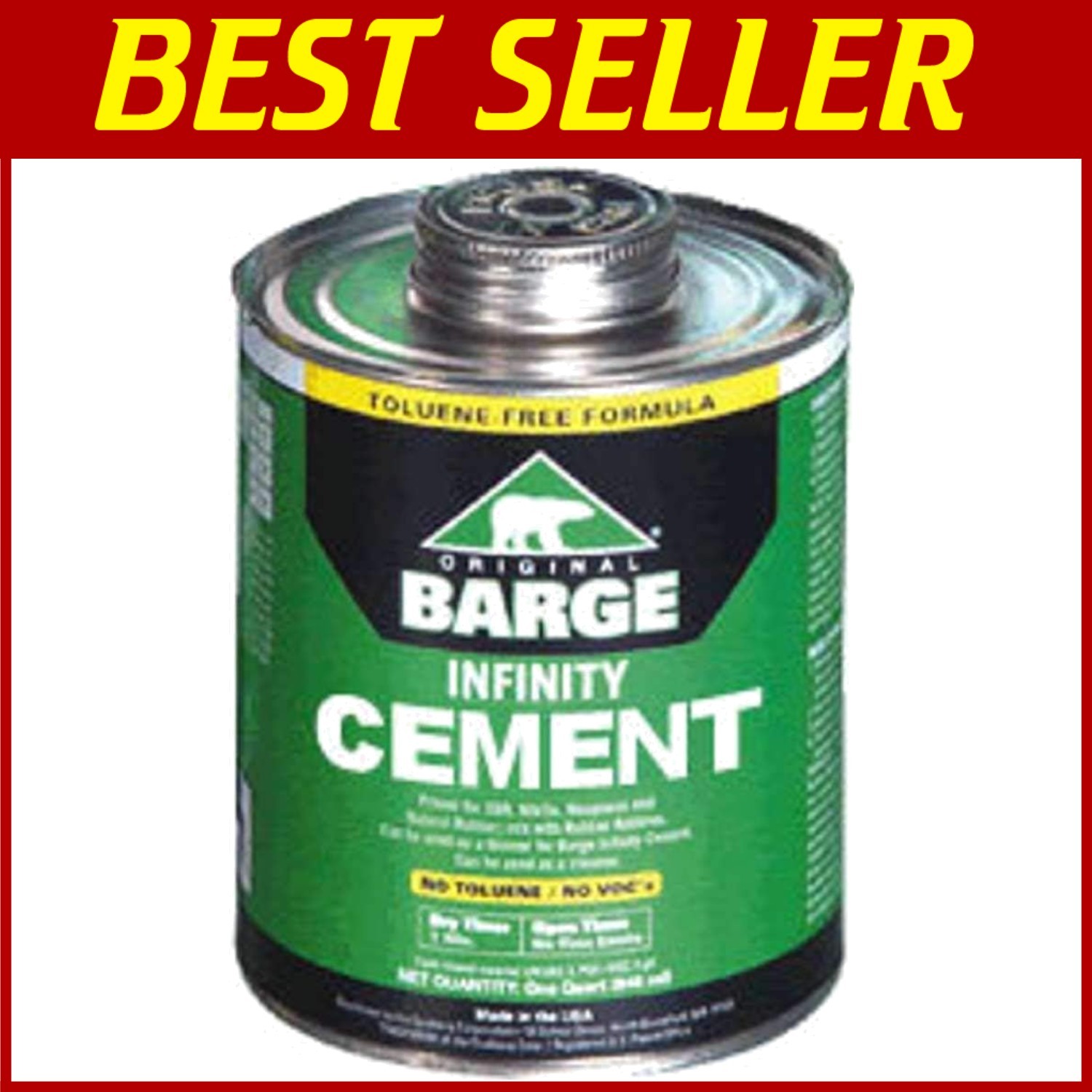 JWONG Infinity Cement 1 Quart Clear Drying Adhesive for Furniture & Crafts