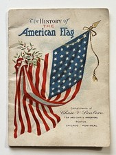 Antique 1912 History of American Flag 10 PG Booklet Chase & Sanborn&rsquo;s Coffee OFF