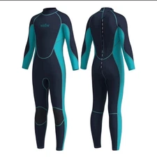 Vofiw Kids Wetsuit Full-Length Neoprene – Navy, Size 8, New