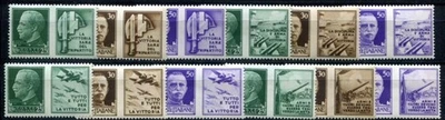 ITALIEN 1942 304-307P1-4 ** POSTFRISCH TADELLOS REKLAMEZUSAMMENDRUCKE (I3702 - Bild 1 von 2