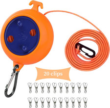 Portable Travel Clothesline Cord, Adjustable 33Ft Camping Clothes Line, Laundry