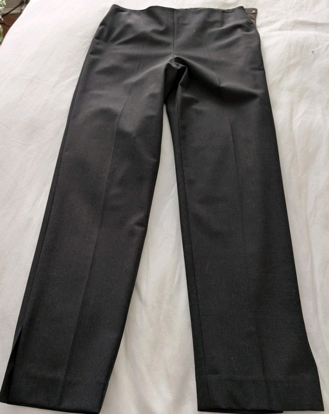 Brunello Cucinelli Women Pants Tapered Ankle Length Gray Side Zip Size 4 28