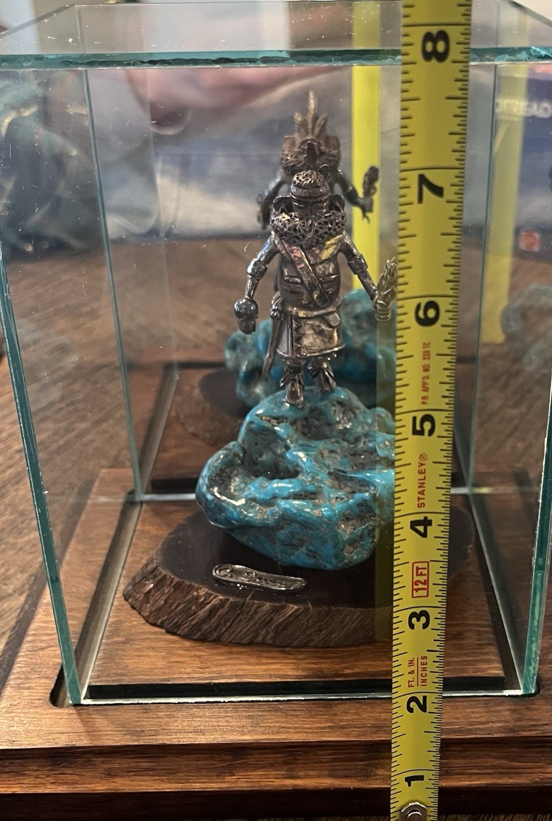 Vintage Carol Sues Silver & Turquoise Kachina Figure Native American