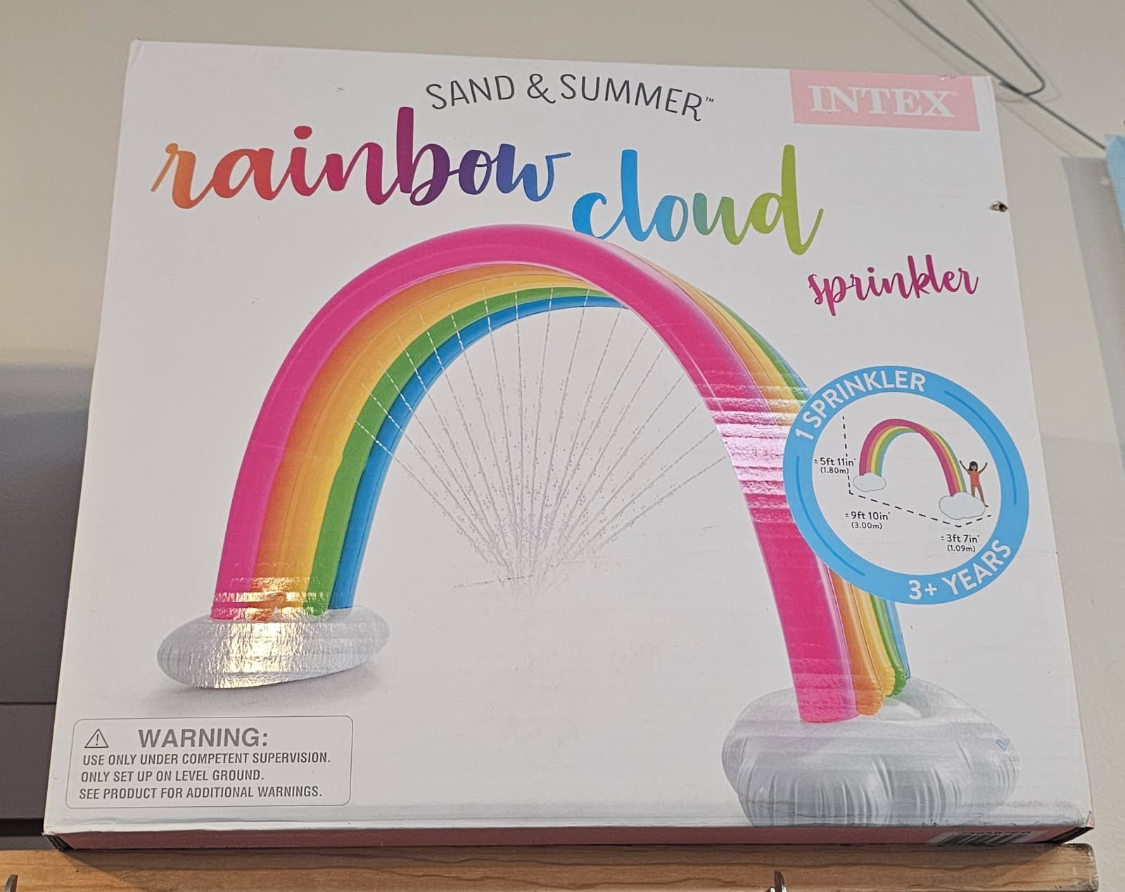 Intex Inflatable Rainbow Cloud Sprinkler Arch Kids Summer Ou