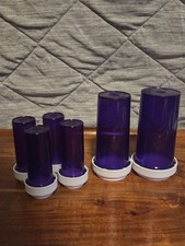 Medication Bottles Pill Bottles Purple Variety 6 Count With Lids
