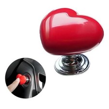 Car One-Touch Start Button with Push-to-Start Rocker Lever, Metal heart - Red