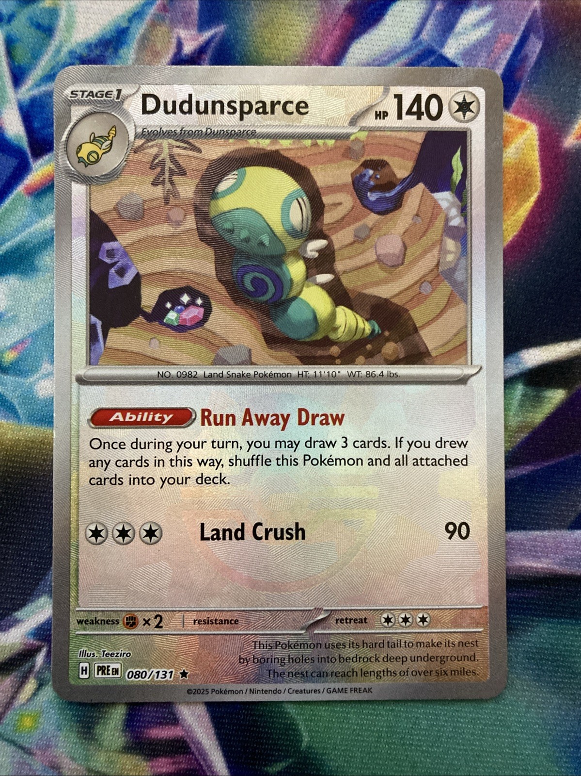 Dudunsparce (Poke Ball Pattern) 080/131 Prismatic Evolutions Holo Near Mint