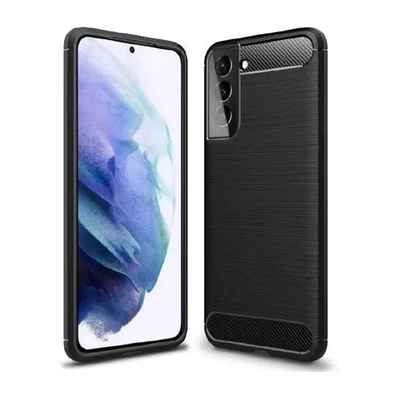 Samsung Galaxy S21 5G Hülle Schutzhülle Stoßfest Carbon TPU - Bild 1 von 4