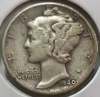 1940-P MERCURY 90% SILVER DIME (Very Fine Details)