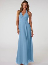Azazie bridesmaid dress Tessie steel blue size 2