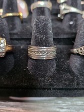 Vintage Southwest Style Roped Band Ring, Sterling Silver, NF Hallmarked. S 8.5