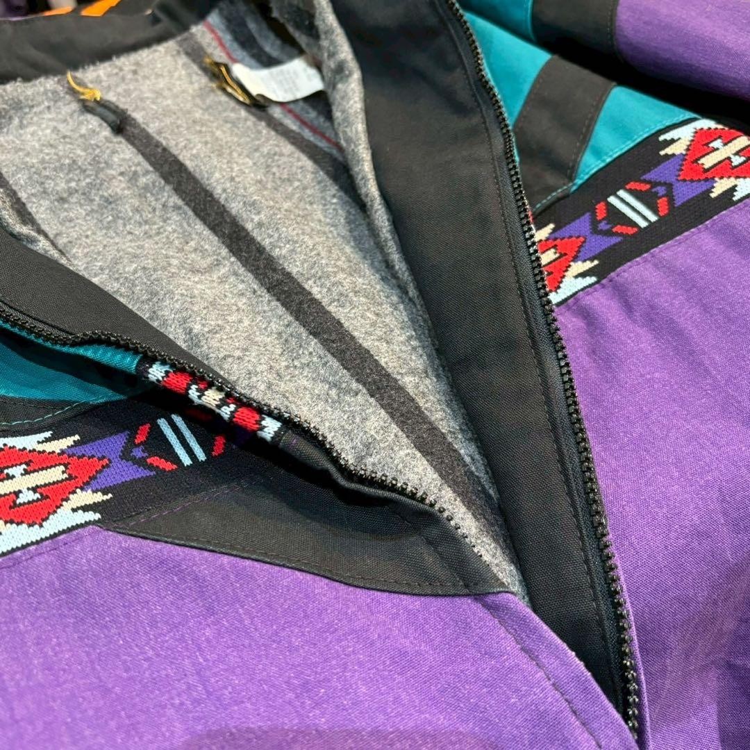 Native American Pattern Jacket 80s-90s Short Wais… - image 4