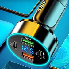 Zigarettenanz�nder Dual USB USBC Ladeger�t KFZ LKW Auto Ladeadapter Handy