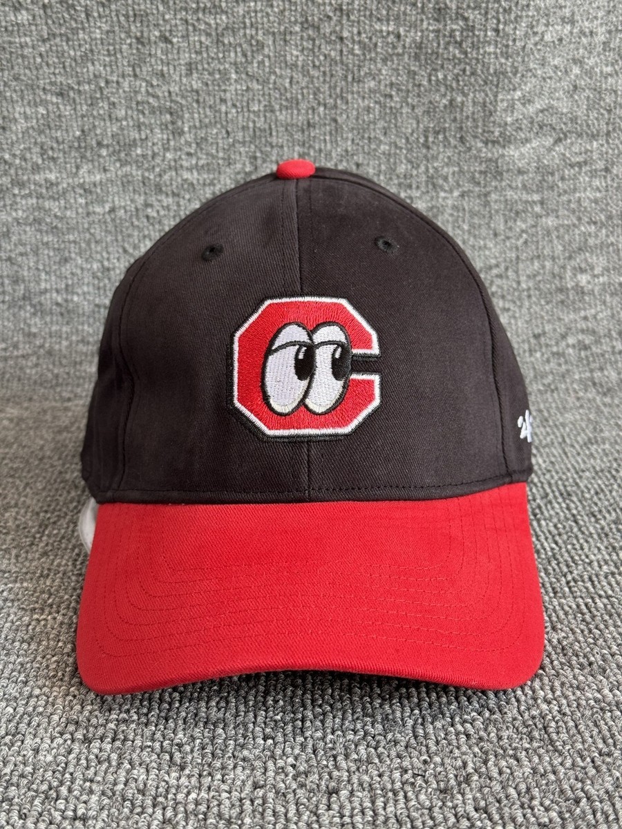 '47 Brand Retro Baseball Cap Strapback Black Red Curved Brim C Logo Hat