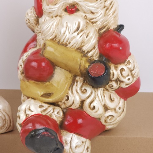 Vintage Mr and Mrs Santa Claus Mold Ceramic Shelf Sitting Figures Large 1985 - Picture 8 of 20