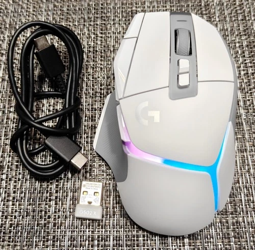 Logitech G502 X Plus LIGHTSPEED Wireless RGB Gaming Mouse White Receiver