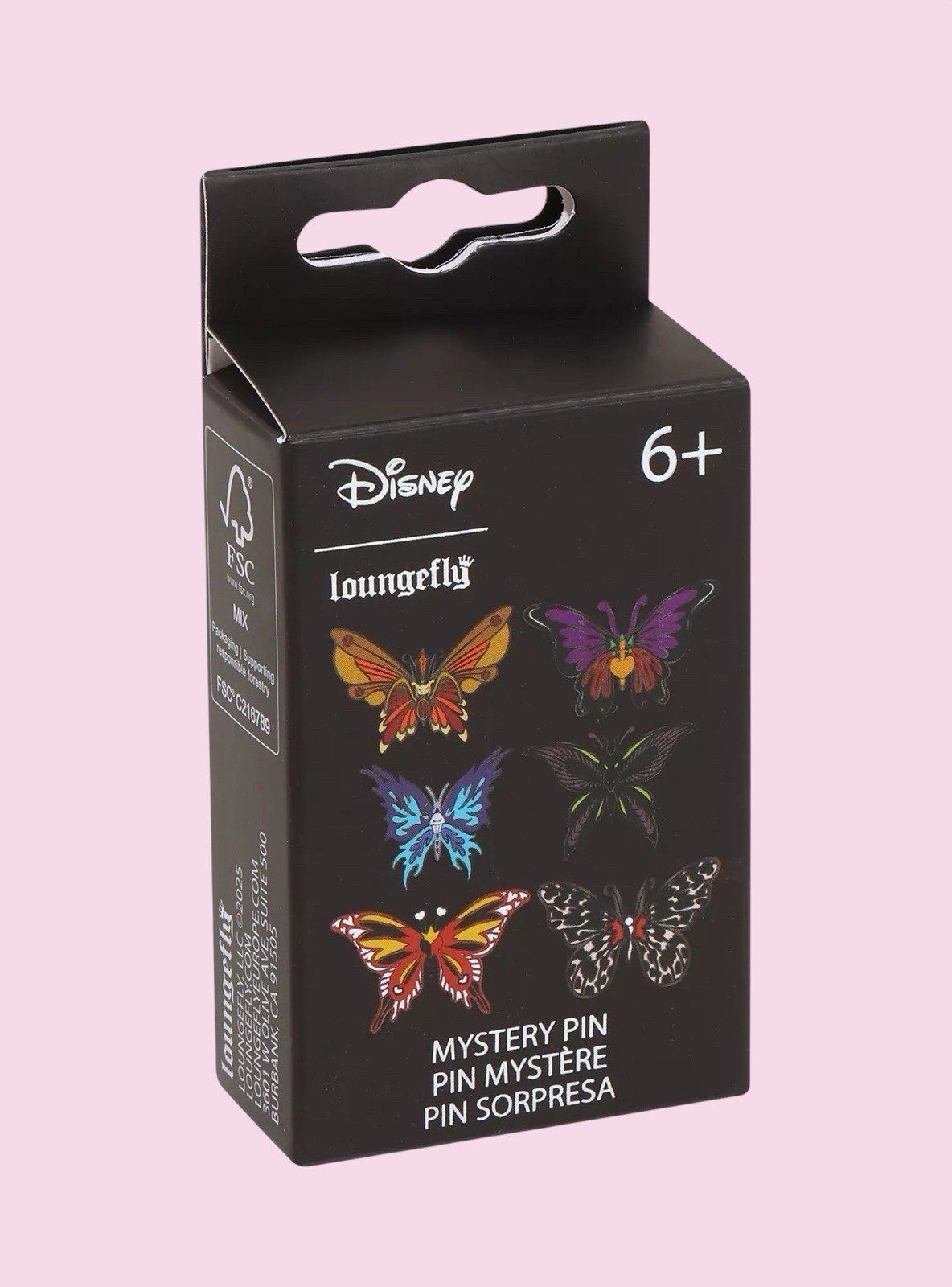 Loungefly Disney Villains Butterfly Blind Box Enamel Pin - Full Set 6 ...