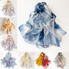 100 Mulberry Silk Scarf Womens Large Vintage Shawl Sunscreen Scarf Beach Wrap