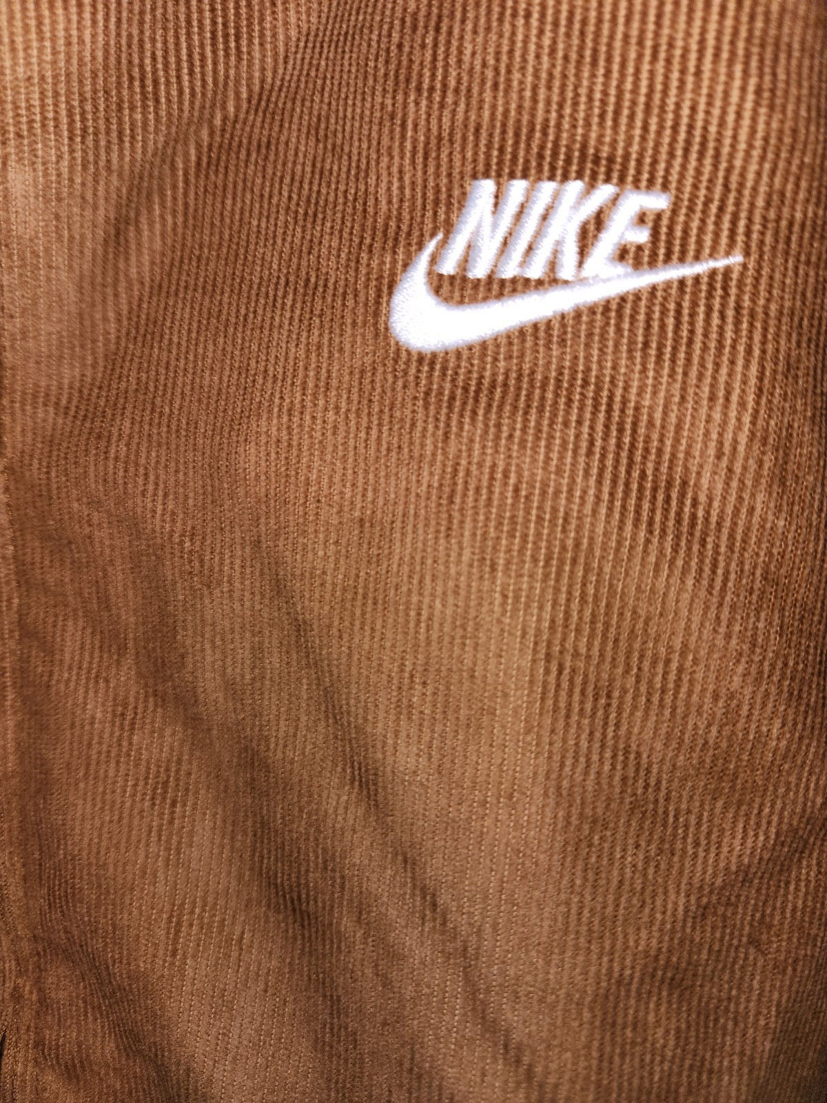 SACAI X NIKE Giacca Nike Club Harrington in velluto a coste marrone FZ0631 281 nuova con etichette Uomo Large BELLA!