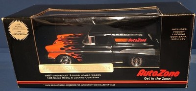 Special Collectors Edition 1957 Chevrolet Nomad Wagon Auto Zone Coin Bank 1/25