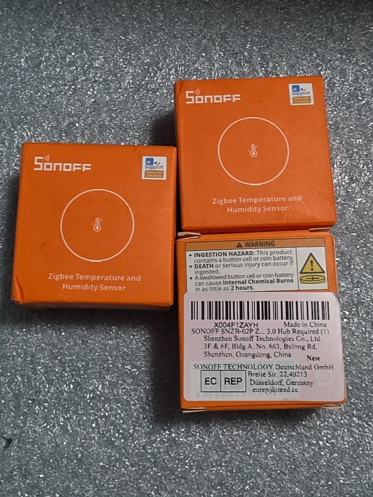 3x SONOFF SNZB-02P Zigbee Temperature and Humidity Sensor Smart Home App control