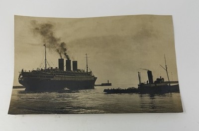 Vintage Unidentified Ship Ocean Liner Press Photo French Line