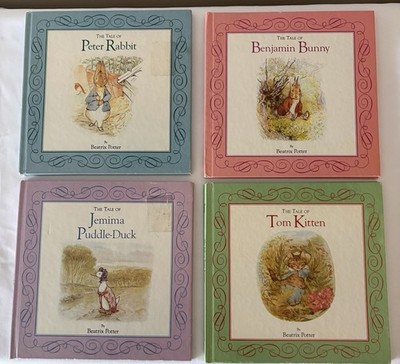 Beatrix Potter 4 Book Set Peter Rabbit Benjamin Bunny Landoll Hardcover 1993