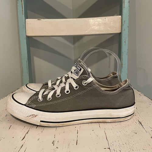 Converse All Star Chuck Taylor Gray Low Top Shoes Size Womens 9.5 Classic 5J794