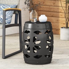 Large Metal End Table for Patio Garden Outdoor