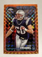 2024 Topps Chrome Mike Vrabel /25 Orange Geometric Refractor #125 Patriots