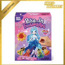 Kids Paper Craft Kit Princess Flower Poke Art Craft Set Includes 6 Characters