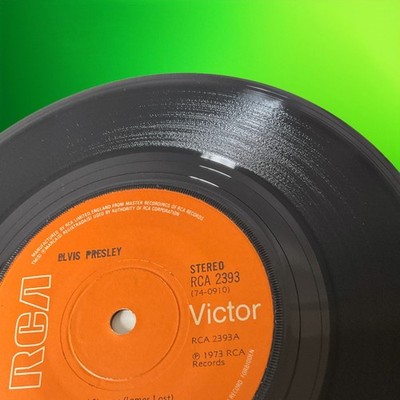 Elvis Presley - Fool - 7'' Vinyl orange label single 1973 EX/VG RCA 23931973 UK