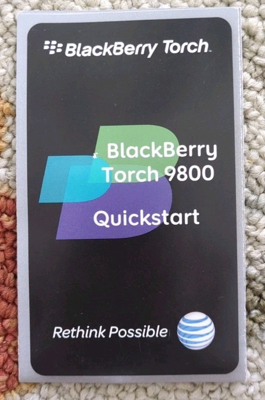 BlackBerry Torch 9800 Quickstart Guide