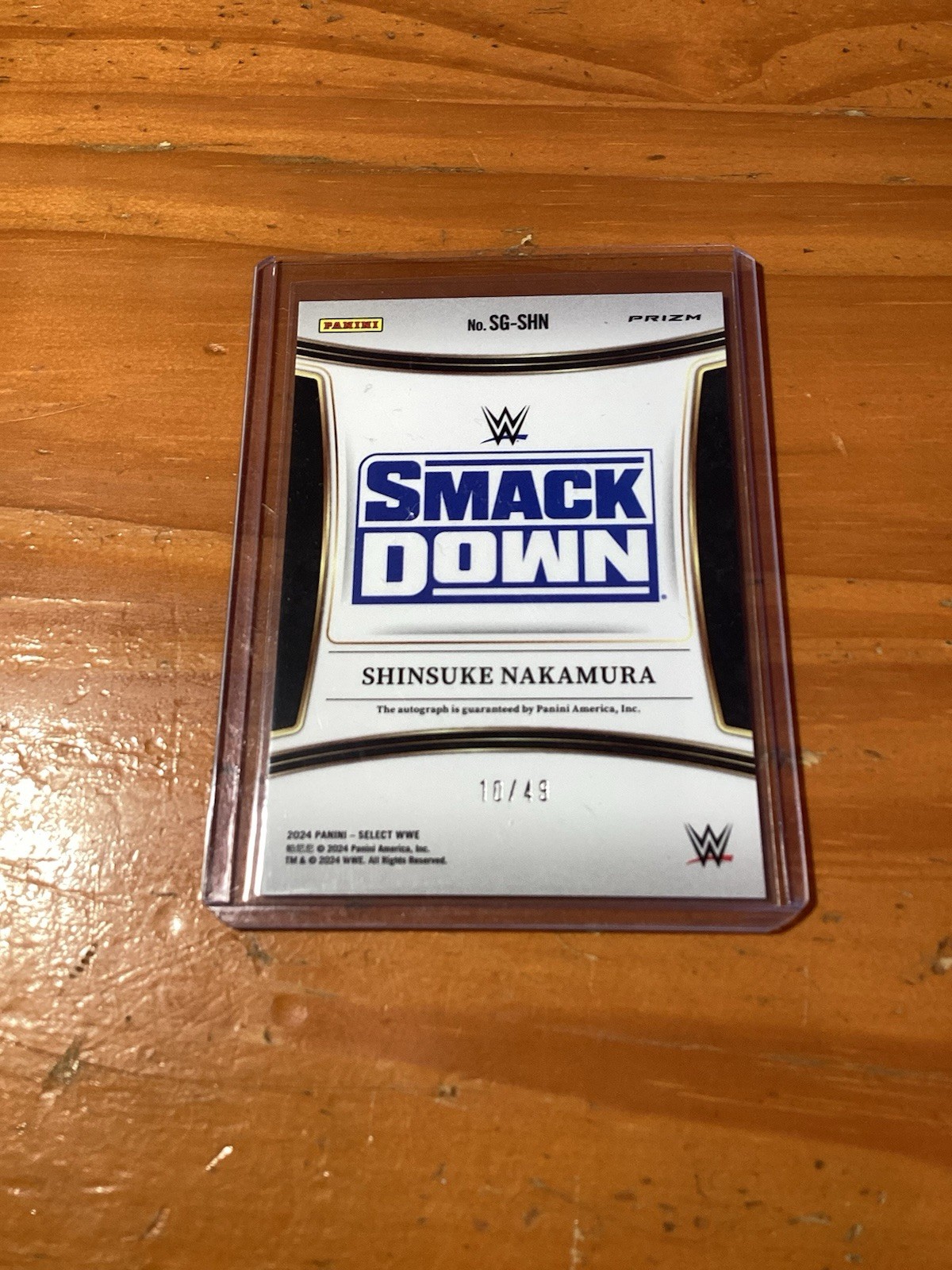 2024 Panini Select WWE Shinsuke Nakumura Autograph Card Blue #/49 view 2