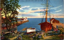 Vintage Cape Cod Scene Linen Postcard by Tichnor Bros, Massachusetts