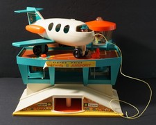 Vintage Fisher Price Little People #996 1972 Play Family Airport & Airplane (F2)
