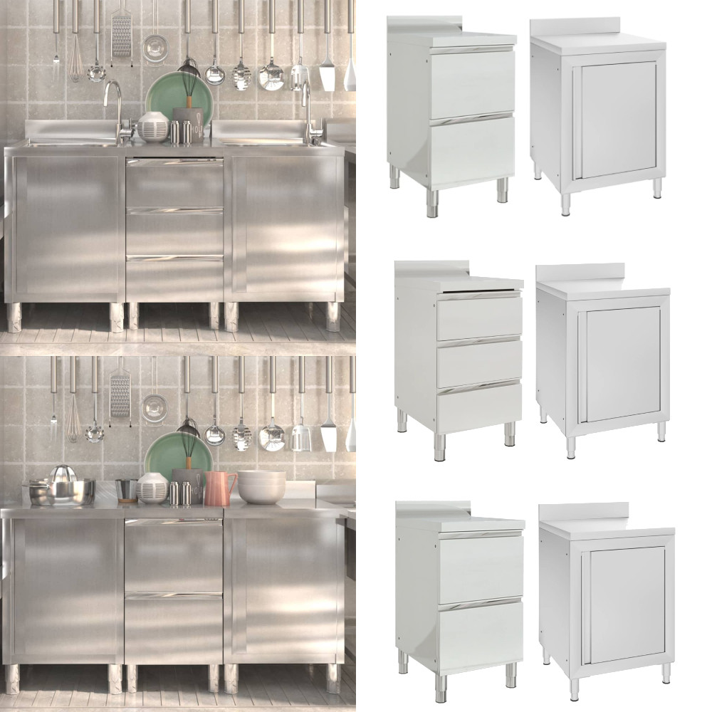 Gastro-Küchenschrank Küchenschrank Arbeitsschrank Herdumbauschrank Edelstahl